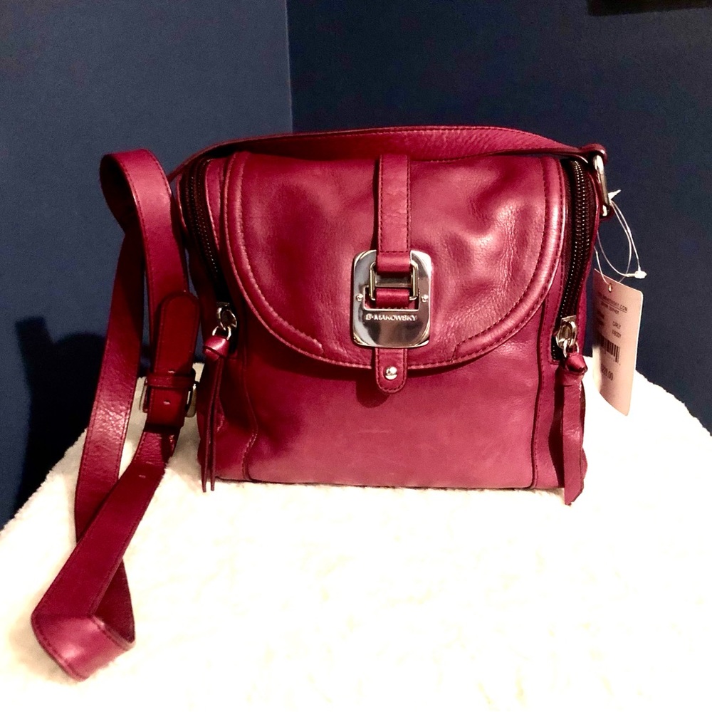 NWT B MAKOWSKY Carly Crossbody Bag Genuine Leather Purse NORDSTROM